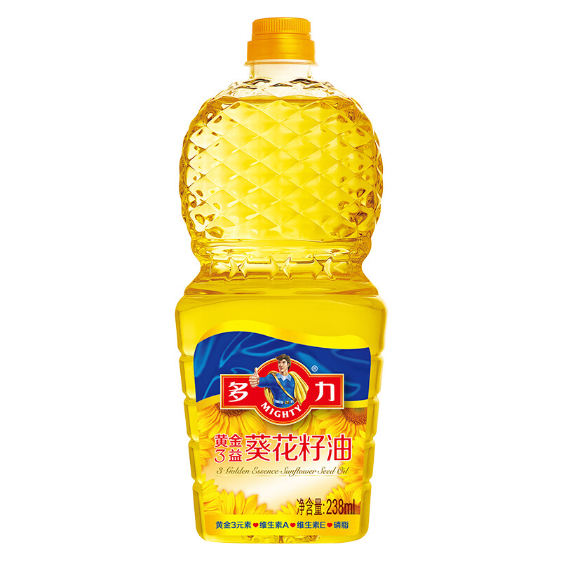 多力 黄金三益葵花籽油 238ml 4.9元