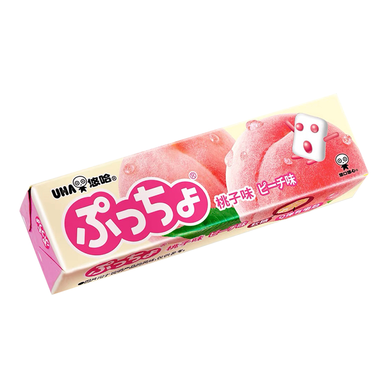 88VIP：UHA 悠哈 口味糖桃子味软糖50g/条分享装休闲下午茶零食 7.51元