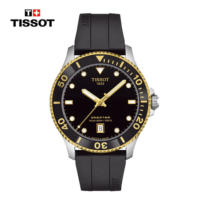 TISSOT 天梭 海星1000系列 橡胶带石英男表 T120.410.27.051.00 ￥2332.4