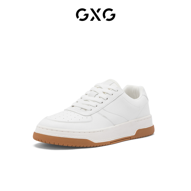 GXG 男鞋 纯色男士小白鞋男夏款潮流运动板鞋透气鞋子23年 310.25元