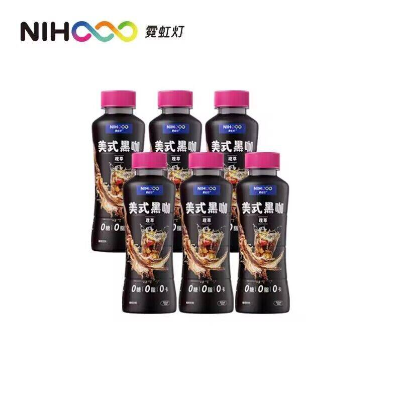 霓虹灯 0糖0脂0卡醇淬黑咖 300ML*5瓶 11.9元包邮（需用券）