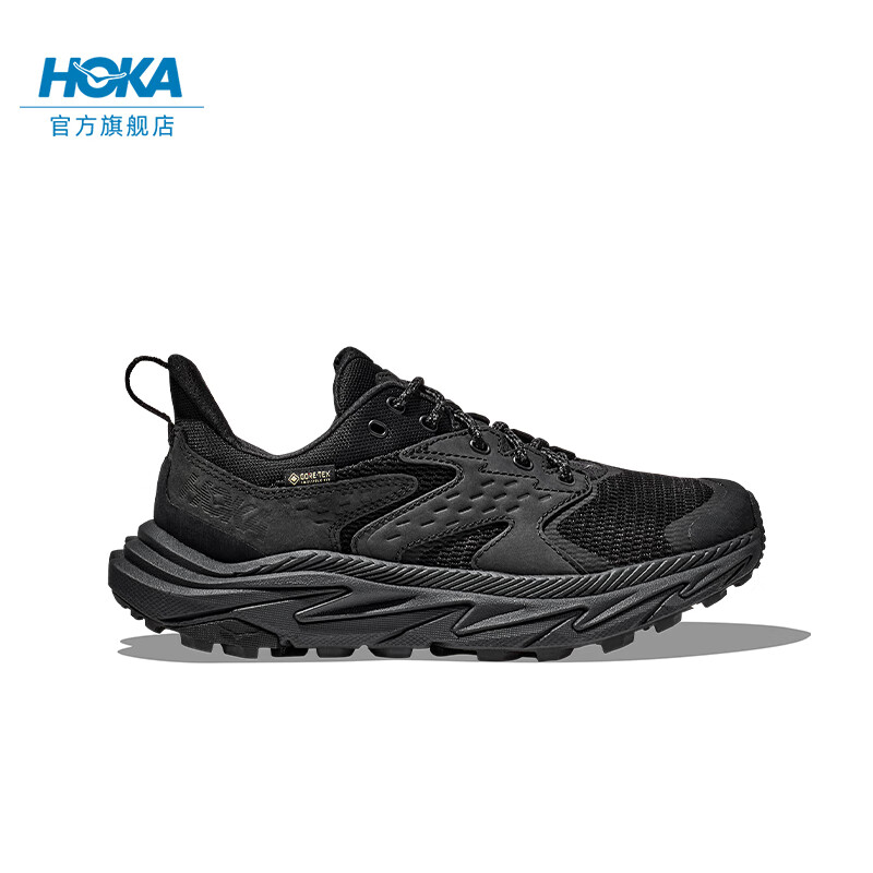 HOKA ONE ONE 秋季低帮青少年徒步鞋ANACAPA 2 LOW GTX透气舒适 黑色/黑色 ￥644.01