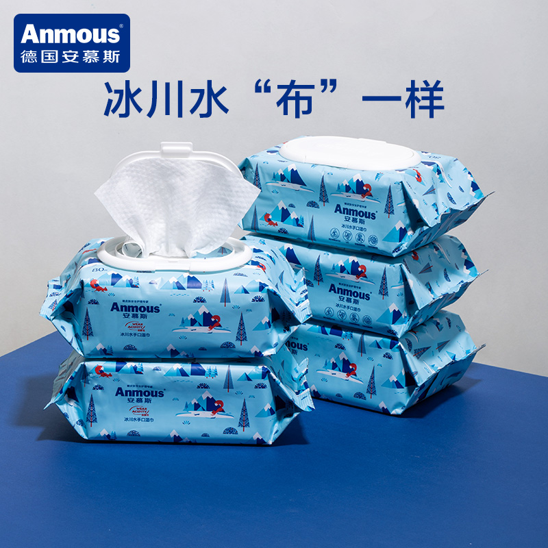 Anmous 安慕斯 新生婴儿湿巾纸手口专用5包 13.8元