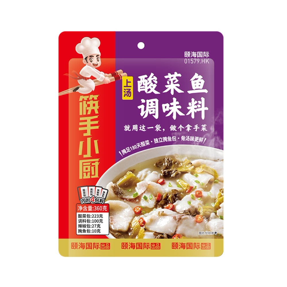海底捞 筷手小厨 上汤酸菜鱼调味料 360g 9.41元