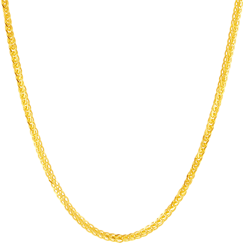 周六福 18K金项链女肖邦链 彩金项链素链新年生日礼物 约0.8g-40cm 902.6元（需