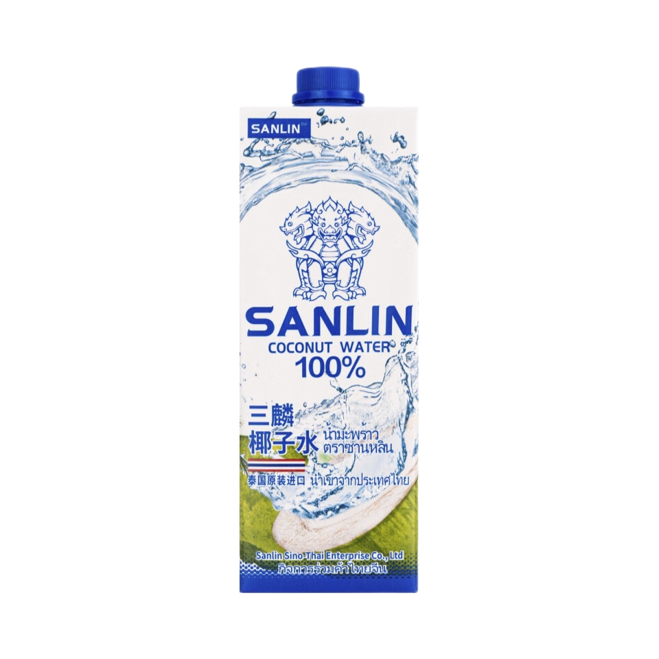 SANLIN 100%NFC椰子水1L*6瓶富含天然电解质泰国原装进口椰青果汁整箱 43.22元（