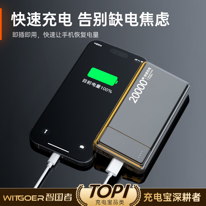 智国者 WITGOER 移动电源 20000mAh 10W 30.93元