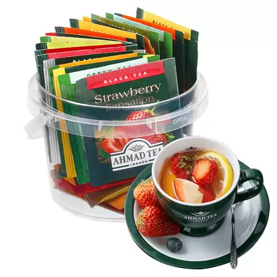 AHMAD TEA 亚曼缤纷茶桶 18味水果袋泡红茶 18包 15.12元包邮+478淘金币(需领券)