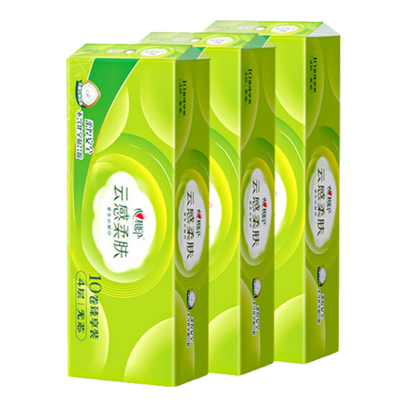 心相印 云感柔肤卷纸 立体压花卫生纸 4层 70g/卷*30卷 提装 20.75元