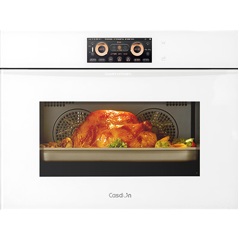预售、PLUS会员：CASDON 凯度 60L彩屏蒸烤箱一体机嵌入式 蒸箱 烤箱 双热风 家