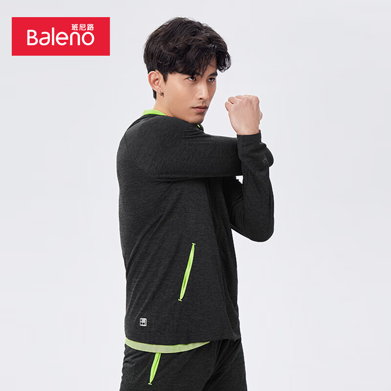 Baleno 班尼路 男夹克针织运动外套 00A XL 39元