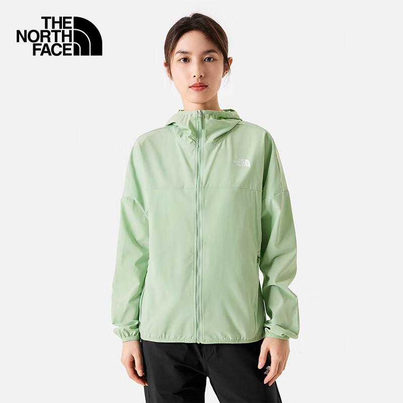 20点开始：THE NORTH FACE 北面 防晒衣女户外防风防泼水夹克7WCP 晨雾绿/I0G L 239