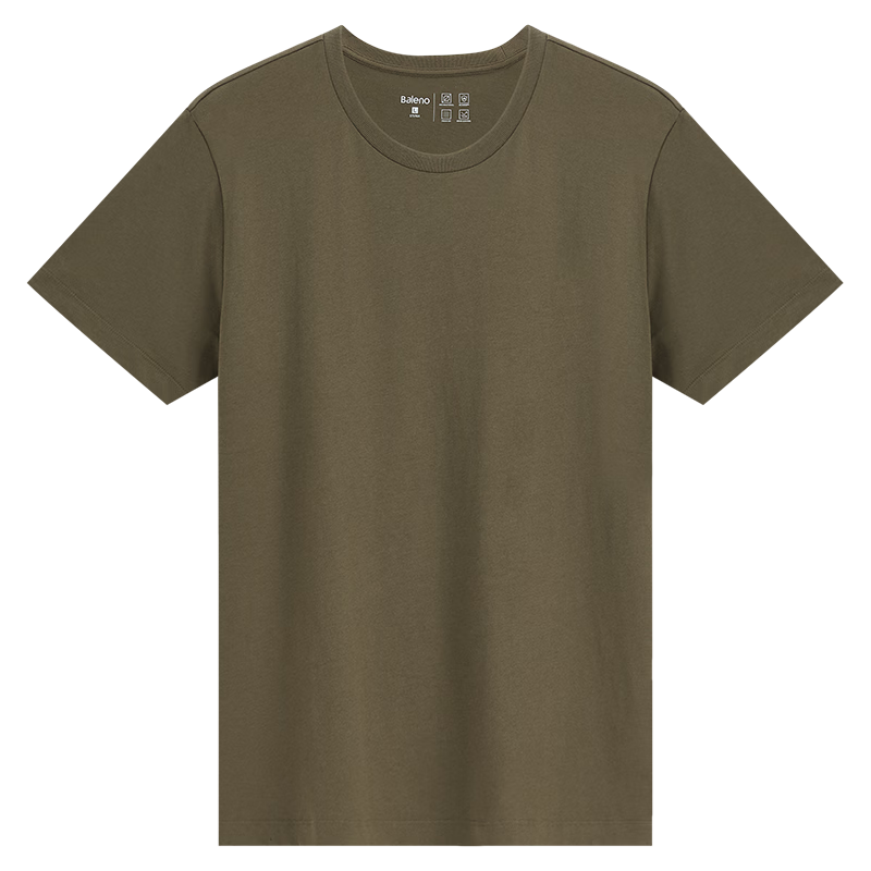 PLUS会员：Baleno 班尼路 潮流休闲纯色圆领T恤 18.91元