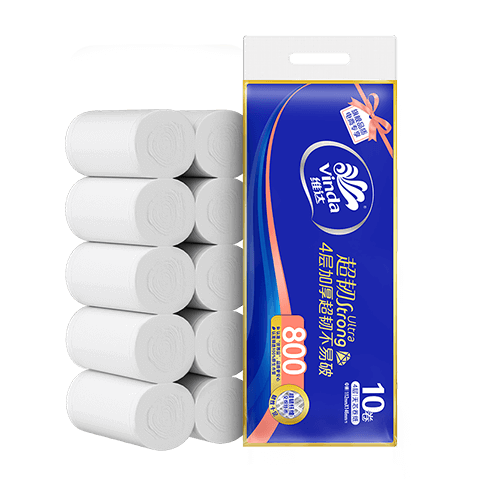 维达 无芯卷纸 超韧4层厚韧 卫生纸 80g/卷×10卷 6.48元
