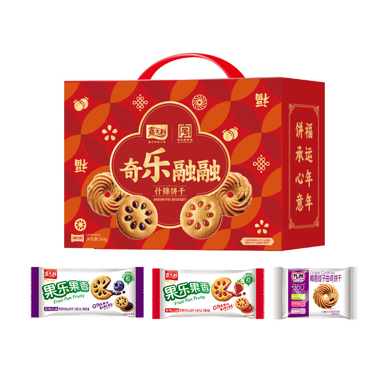 嘉士利 奇乐融融饼干礼盒 564g 19.4元