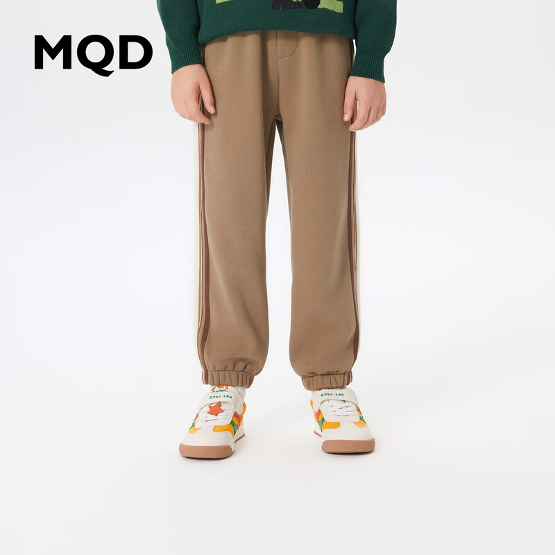 MQD童装男大童23冬学院风运动条杠针织裤 61元(需领券)