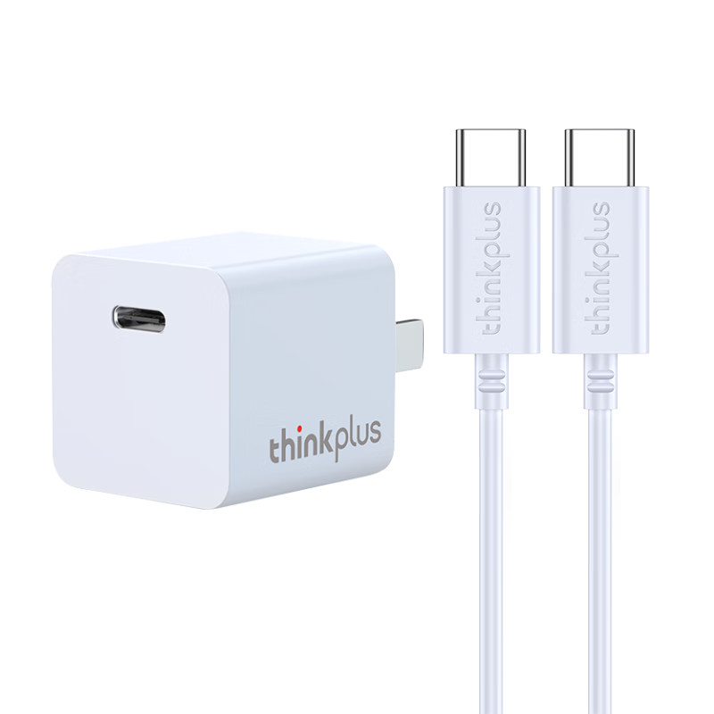 ThinkPlus联想苹果氮化镓充电器 电头套装PD20/27W 19.81元