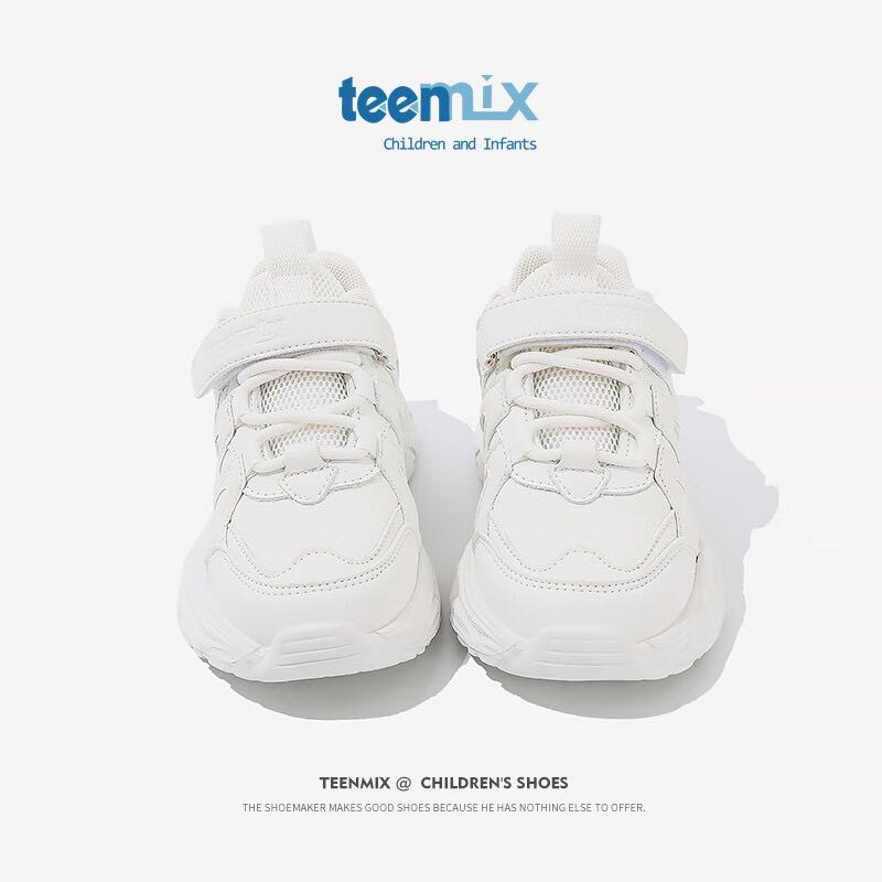 TEENMIX 天美意 运动鞋春秋季新款校园小白鞋儿童老爹网鞋 103.11元（需用券）