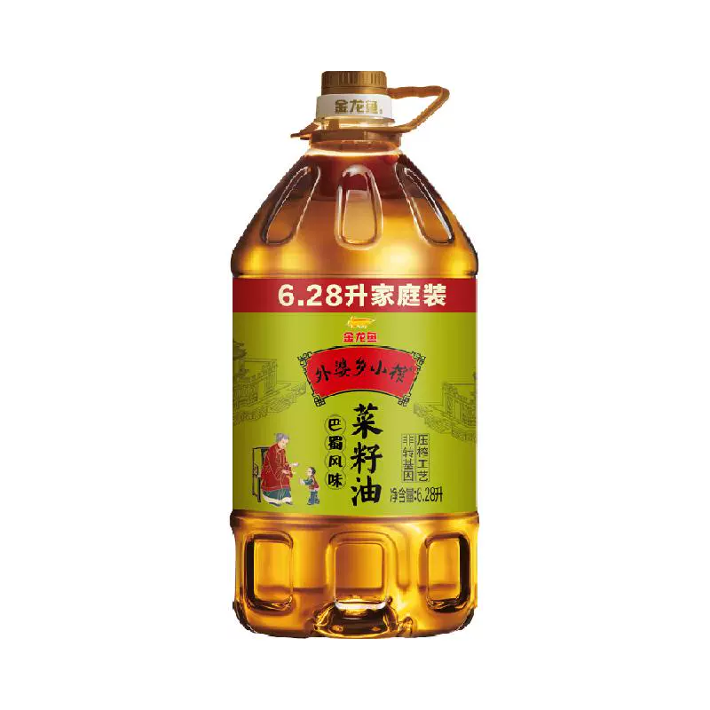 金龙鱼 外婆乡小榨巴蜀风味菜籽油6.28L/桶非转 ￥75.41