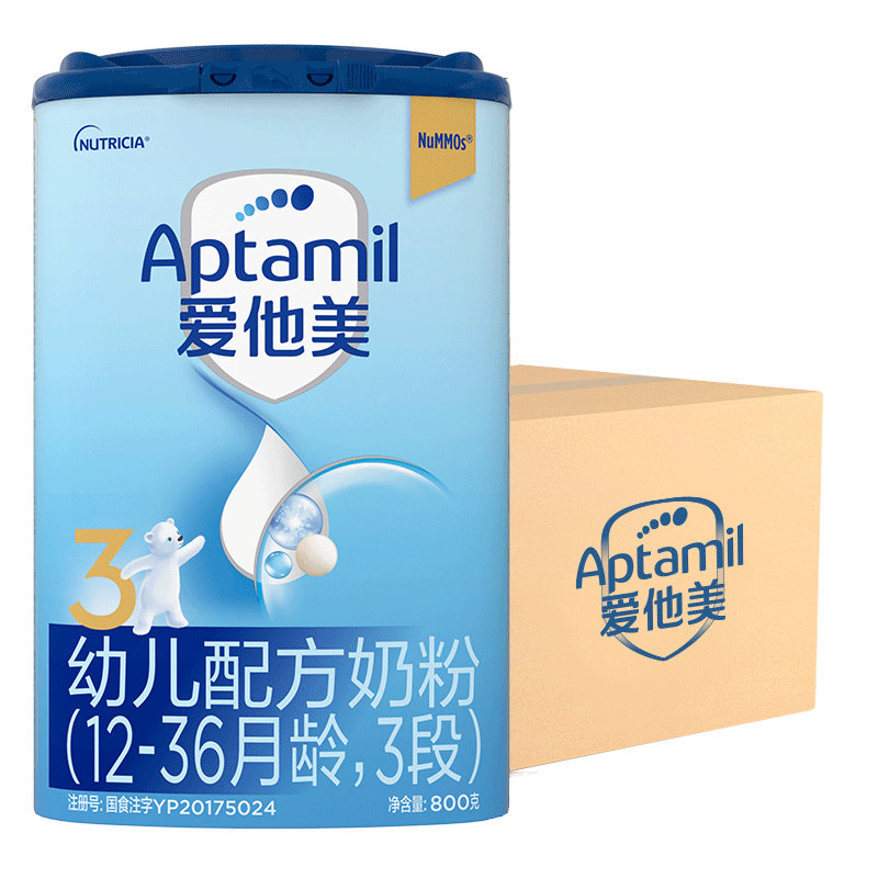 爱他美（Aptamil） 【老国标】幼儿配方奶粉(12–36月龄 3段)800g*6罐 887.04元包