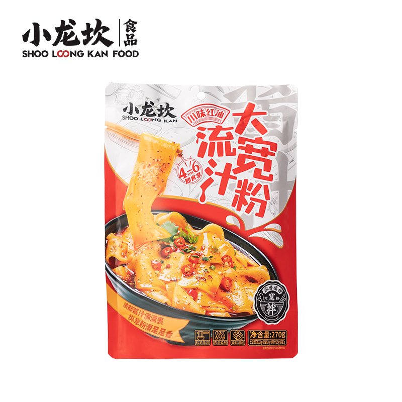 小龙坎 红油流汁宽粉 特产袋装非油炸速食面条速食产品270g 2.51元（需用券