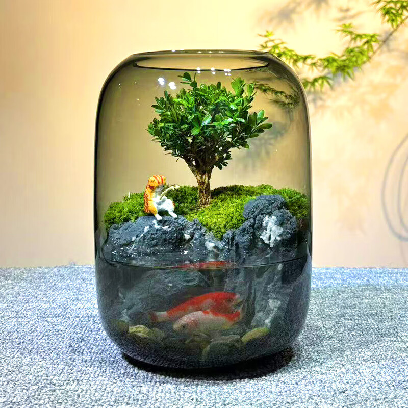 艾格辰 观赏微景观小猫钓鱼礼盒 120元