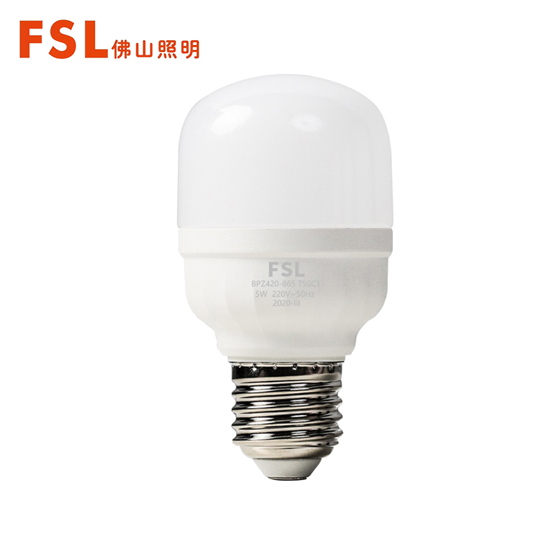 FSL 佛山照明 LED节能灯泡 亮霸柱型泡E27大螺口5W白光 11.38元
