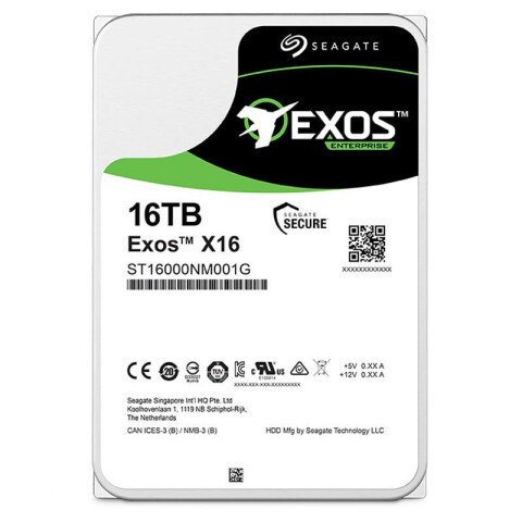 京东百亿补贴：SEAGATE 希捷 银河Exos X16系列 3.5英寸 企业级硬盘 16TB (CMR、7200r
