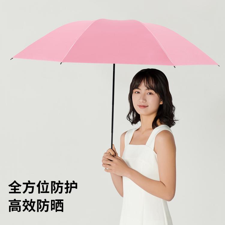 Paradise 天堂伞 五折伞 女士晴雨两用伞 黑胶防晒 94.5cm 17元