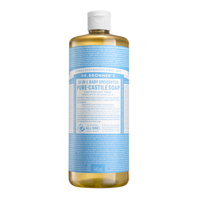 DR.BRONNER'S 布罗纳博士植物精油沐浴露 婴儿无香型946ml（买一赠一） 80元（需