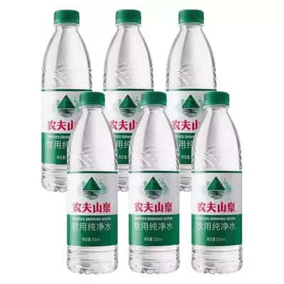 农夫山泉 纯净水 550ml*6瓶 3元（需88VIP全能卡，需领券）