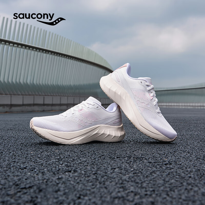 索康尼 saucony 浪潮2代缓震跑鞋女夏季减震训练进阶跑步鞋透气运动鞋女 白