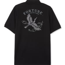 PLUS会员、需首单：卡宾（CABBEEN）仙鹤刺绣POLO衫 煤黑色01 121.55元包邮（需用