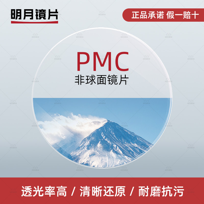 明月 1.71PMC超亮镜片 2片 送钛架