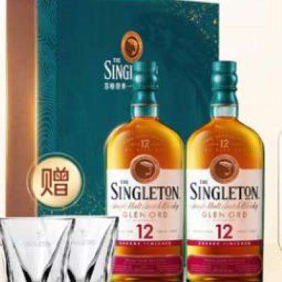 THE SINGLETON 苏格登 Singleton 苏格兰 单一麦芽威士忌 12年雪莉双支礼盒 592.37元