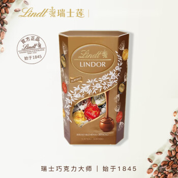 Lindt 瑞士莲 意大利进口软心精选巧克力600g礼盒婚庆喜糖伴手礼圣诞生日礼