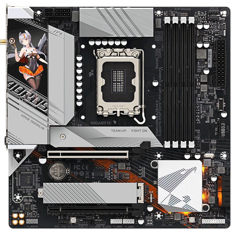 技嘉（GIGABYTE）B760雕妹主板 DDR5 14600KF13600KF LGA1700 畅玩黑神话悟空 1023.59元（