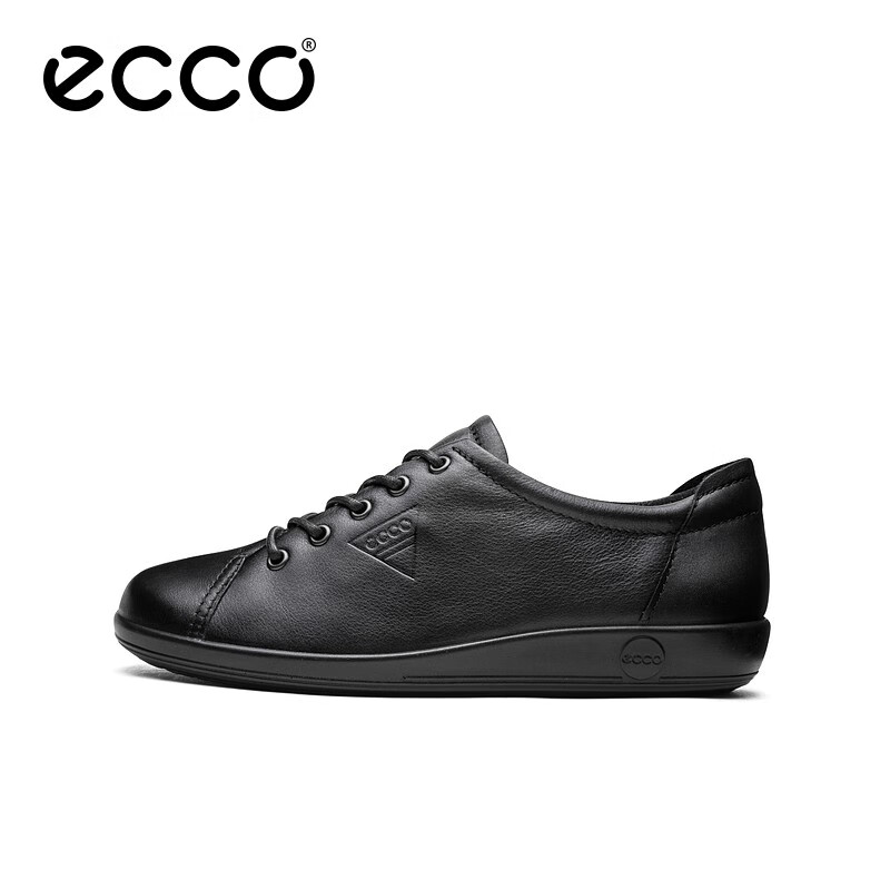 PLUS会员：ECCO 爱步 休闲小皮鞋 柔酷2号 206503 黑色 499.57元包邮（需凑单）