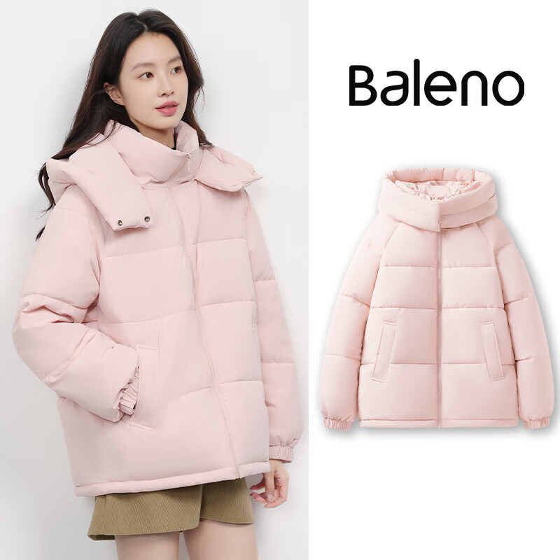 Baleno 班尼路 女士冬季连帽棉服 加厚面包服外套 112.36元（需用券）