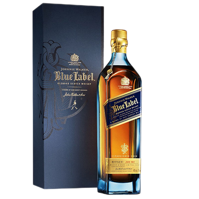 限时抢购：Jonnie Walker 尊尼获加 蓝方 蓝牌 苏格兰调和型威士忌 750ml 礼盒装 999元 包邮