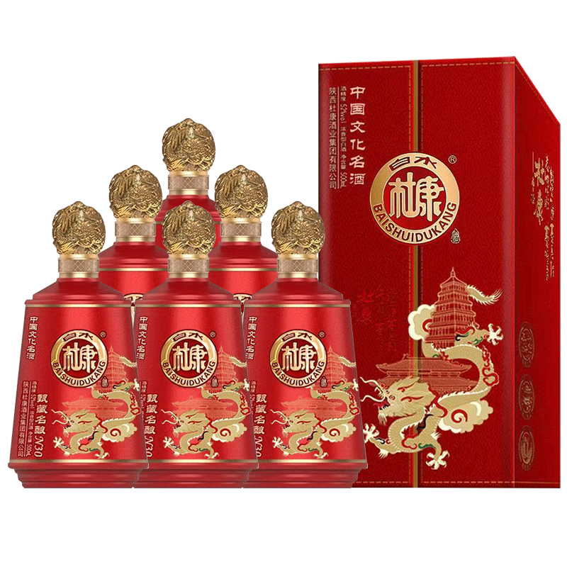 百亿补贴:白水杜康 甄藏名酿N30（红）浓香型白酒 52度 500ml*6瓶整箱装 104.94