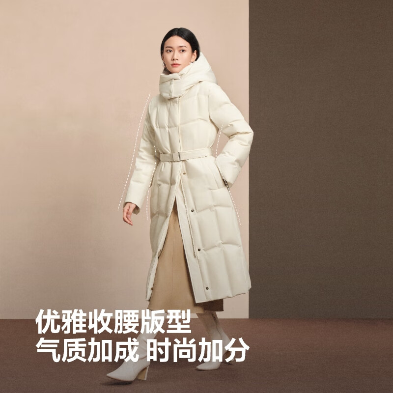 波司登 女士收腰修身长款羽绒服 B250244146 1079元（需用券）