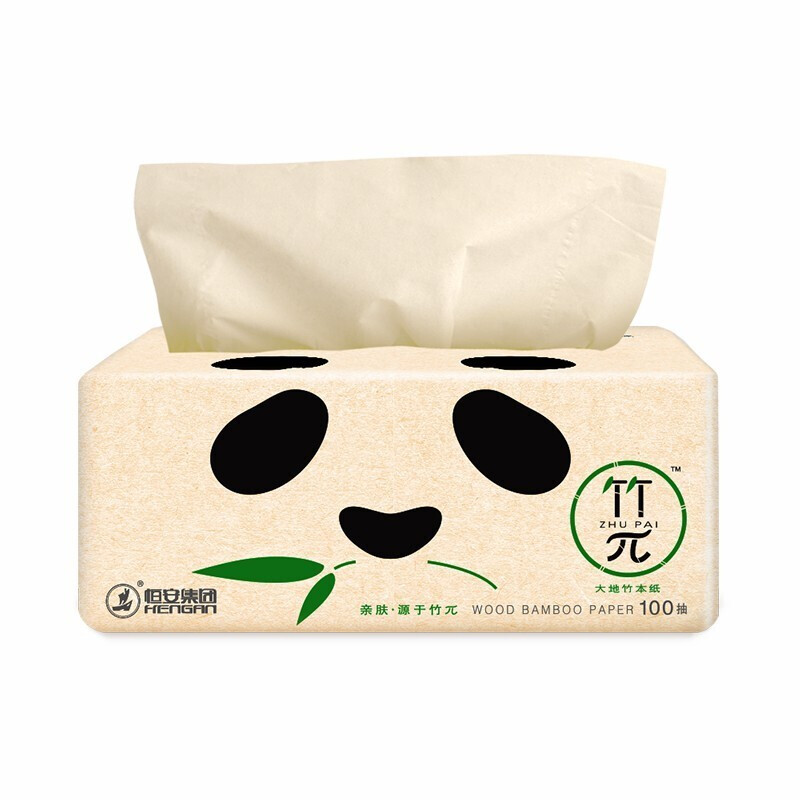 zhupai 竹π 抽纸 竹浆本色纸 3层100抽*20包 软抽面巾纸（整箱销售） 39.43元（