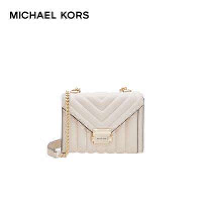 双11狂欢：MICHAEL KORS 迈克·科尔斯 MK女包 WHITNEY皮质链条单肩斜挎信封包 小