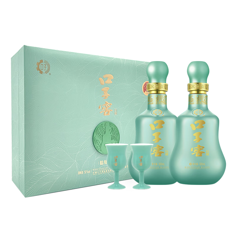 88vip会员:口子窖 十年型50度兼香型白酒500ml*2瓶礼盒装
