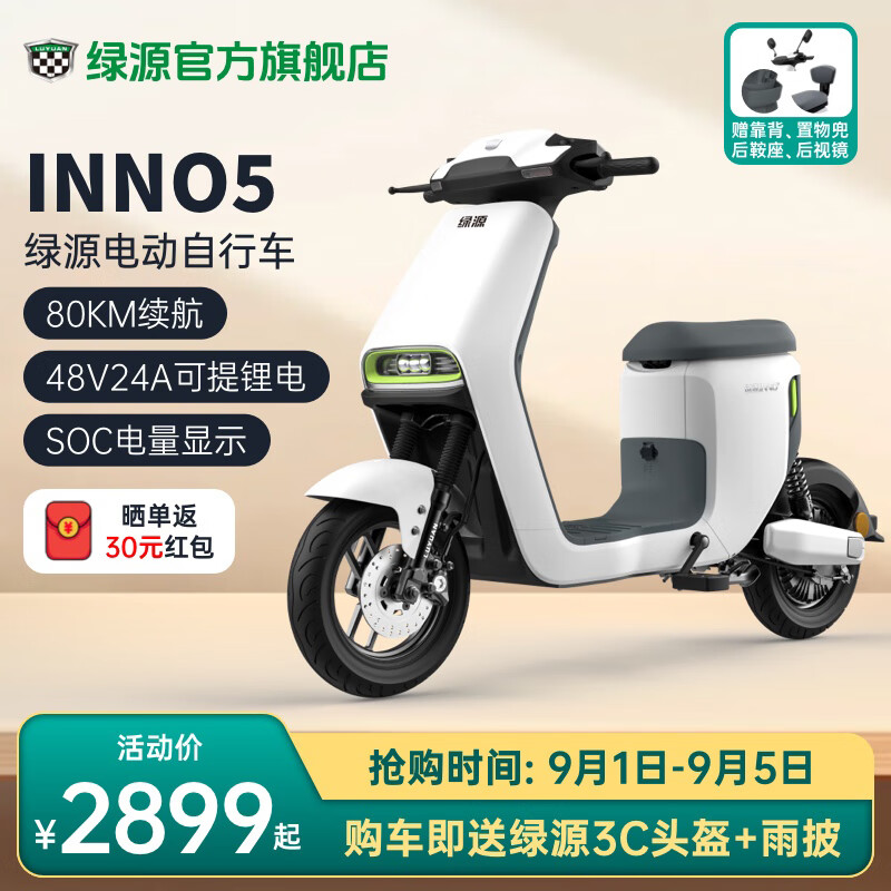 LUYUAN 绿源 48V24A锂电池 新国标电动自行车 ￥2899