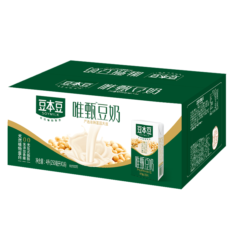 tk 豆本豆唯甄豆奶250ml16盒营养植物蛋白早餐奶新老包装随机 ￥22.4