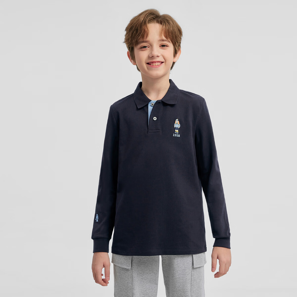 暇步士 儿童针织POLO衫 藏蓝 99.01元（需用券）