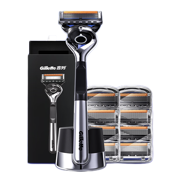 Gillette 吉列 锋隐致顺手动剃须刀 引力盒款 1刀架+9刀头+1磁力底座 287元（需