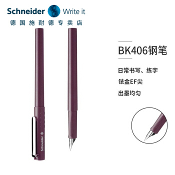 施耐德电气 施耐德（Schneider） 德国进口学生钢笔BK406三年级可换墨囊EF尖0.38